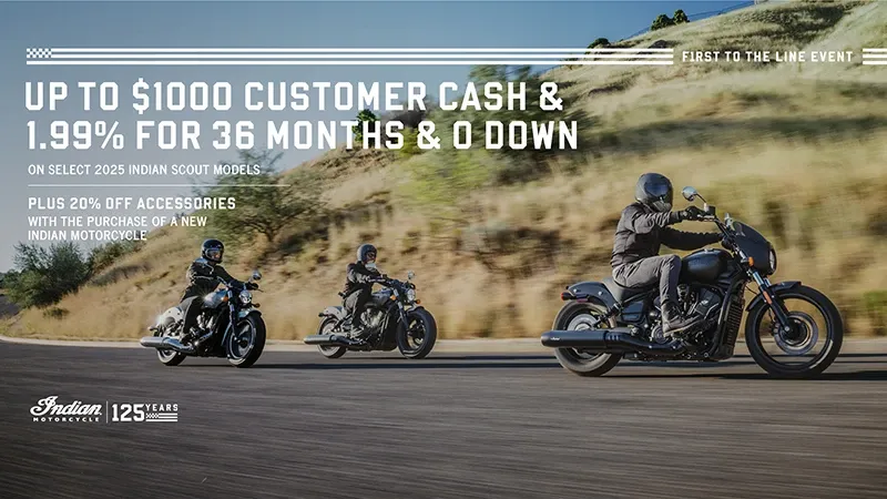 Indian Motorcycle - Up To $1000 Customer Cash