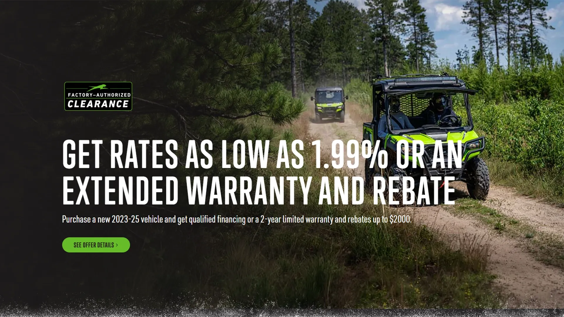 ATV, UTV, Motorcycle, Mower Dealer in PA: Carns Equipment