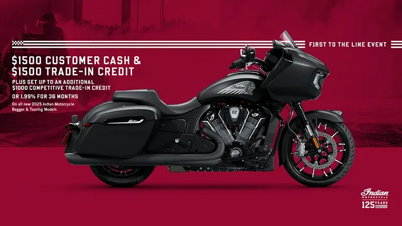 Indian Motorcycle - Get up to $1500 Customer Cash or 1.99% for 36 months