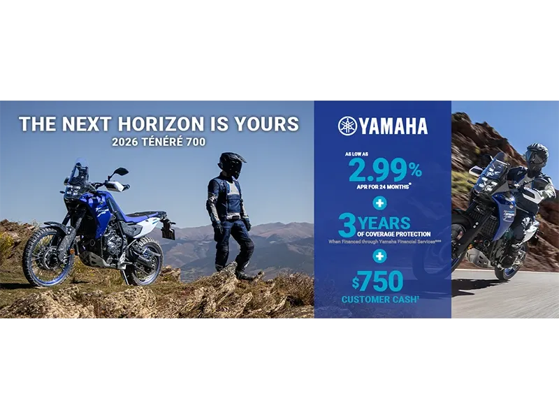 Limited Time Offers On Ténéré 700! - 3 Years Of Coverage Protection + $750 Customer Cash