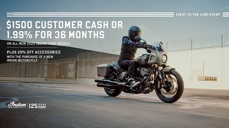 Indian Motorcycle - $1500 Customer Cash