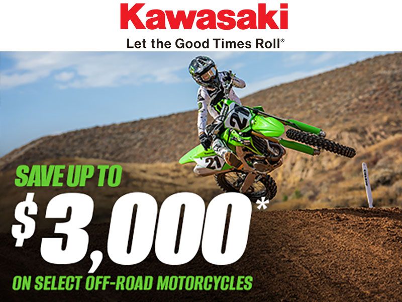 Kawasaki - Save Up to $3,000 on Select Off-Road Motorcycles