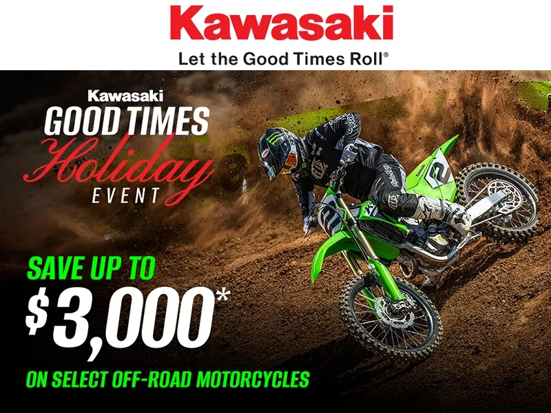 Kawasaki - Save Up to $3,000 on Select Off-Road Motorcycles