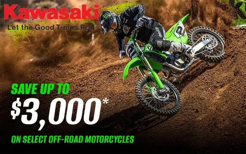 Kawasaki - Save Up To $3,000* on Select Off-Road Motorcycles