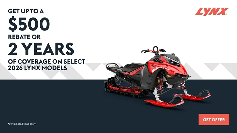 Lynx - Get up to $500 or 2 years of coverage on select 2026 Lynx models