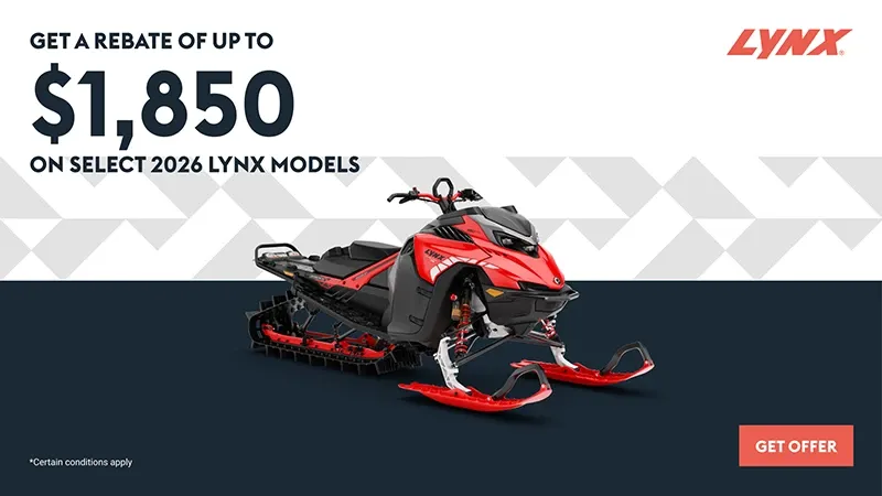Lynx - Get a rebate of up to $1,850 on select 2026 Lynx models