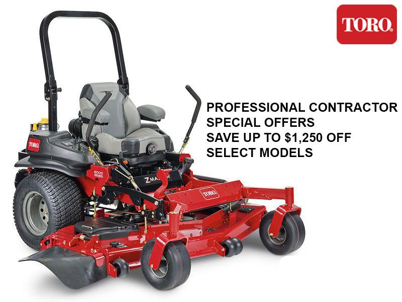 Toro - Professional Contractor Special Offers - Save Up To $1,250 Off Select Models