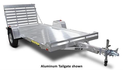 2024 ALUMA Single Heavy Axle Utility Trailers No Brakes Bi-fold Tailgate - 6812H