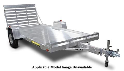 2024 ALUMA Single Heavy Axle Utility Trailers No Brakes Bi-fold Tailgate - 6814H