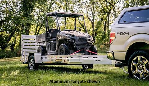 2024 ALUMA Single Heavy Axle Utility Trailers No Brakes Bi-fold Tailgate - 7814ST