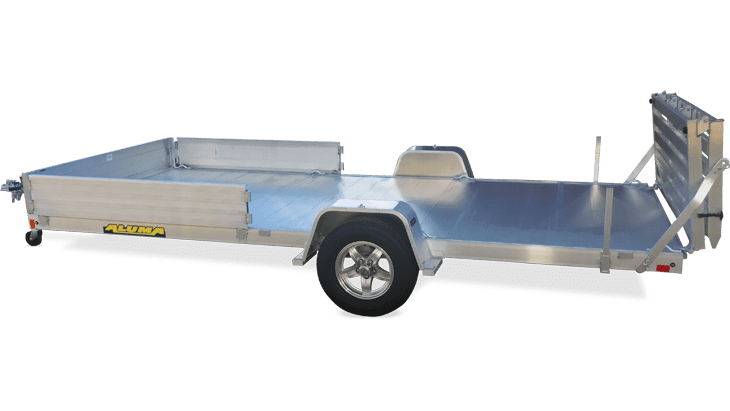 2025 ALUMA 81 Series Single Heavy Axle Utility Trailers Bi-fold Tailgate - 8114W-BT-SR in North Bend, Oregon
