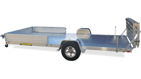 2025 ALUMA 81 Series Single Heavy Axle Utility Trailers Bi-fold Tailgate - 8114W-BT-SR