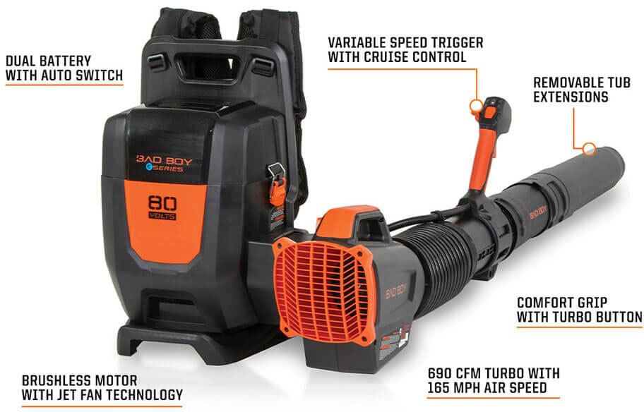 2025 Bad Boy Mowers 80V Backpack Blower (battery and charger included) in Saint Joseph, Minnesota - Photo 4
