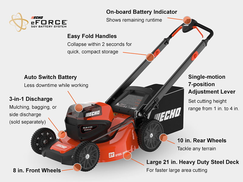 Echo DLM-2100C2 21 in. Push Includes 5.0Ah Battery & Standard Charger in Gaylord, Michigan - Photo 2