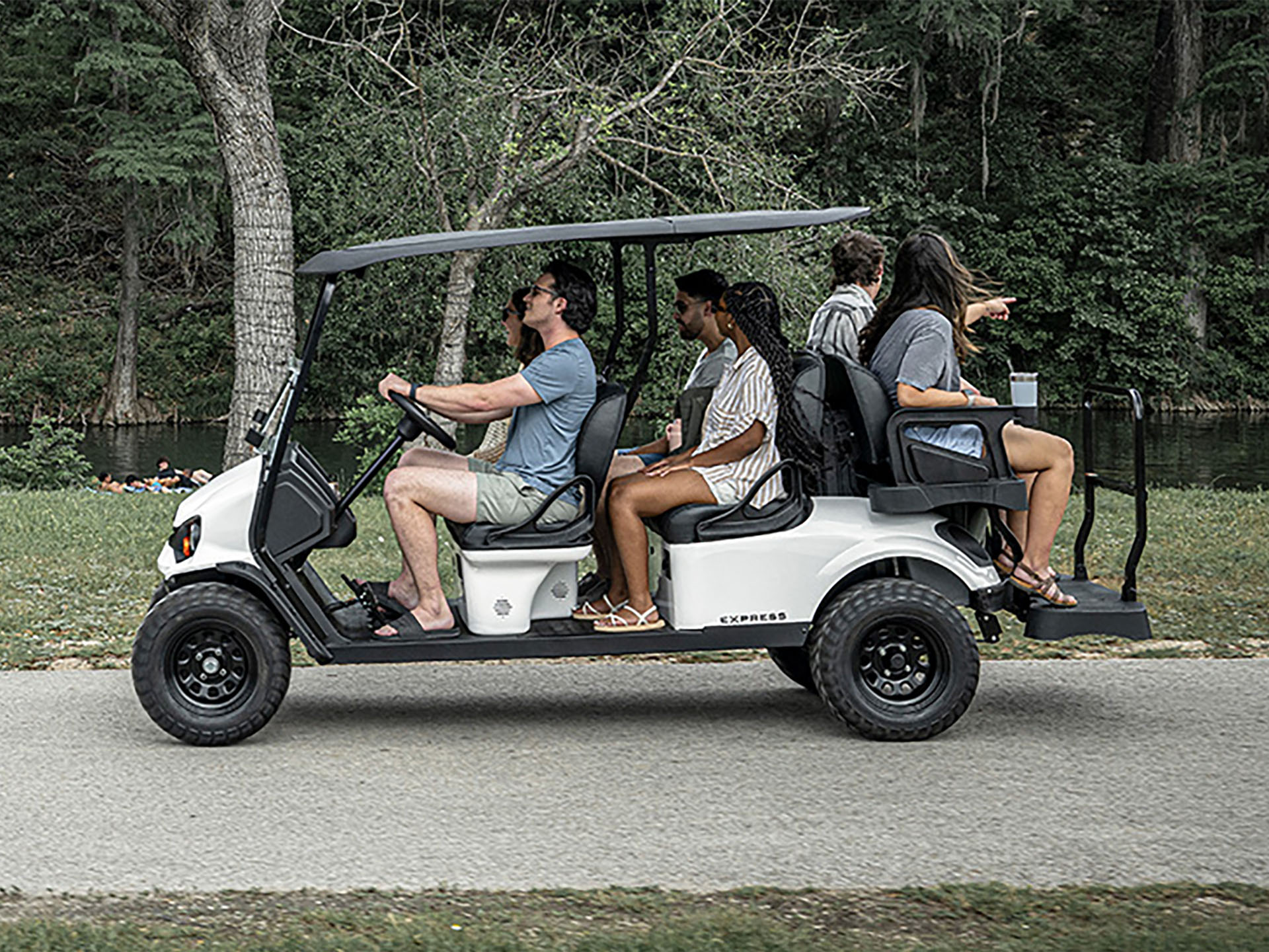 New 2025 E-Z-GO Express 6 ELiTE Black | Golf Carts in Lake
