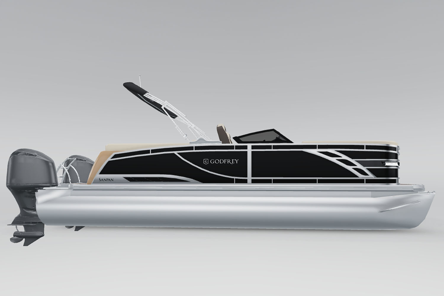 New 2025 Godfrey Sanpan 2700 ULW Twin Power Boats Outboard in