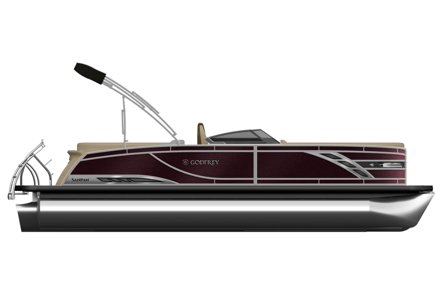 New 2024 Godfrey Sanpan 2700 SBW Twin Power Boats Outboard in