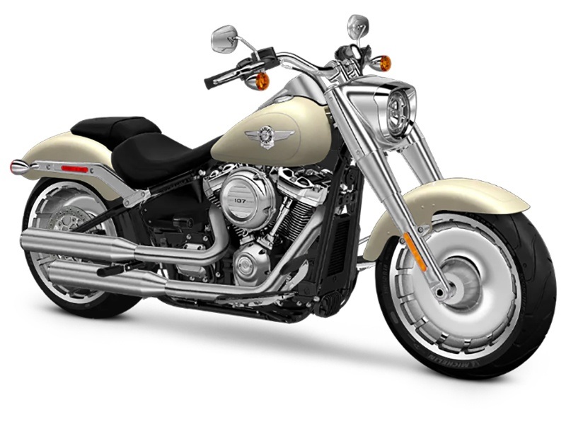 Certified Pre Owned 2018 Harley Davidson Fat Boy 107 Bonneville Salt Pearl Motorcycles in Syracuse NY A079951