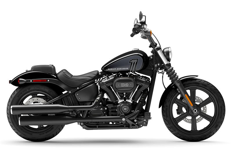 New 2024 Harley Davidson Street Bob 114 Motorcycle Specs Price Photos Morgan Hill CA Dealer Vivid Black