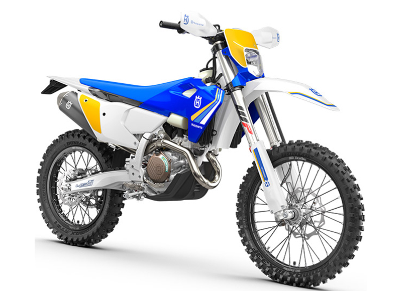 2025 Husqvarna FE 450 Heritage White Blue Motorcycles Amarillo Texas F2375Y9