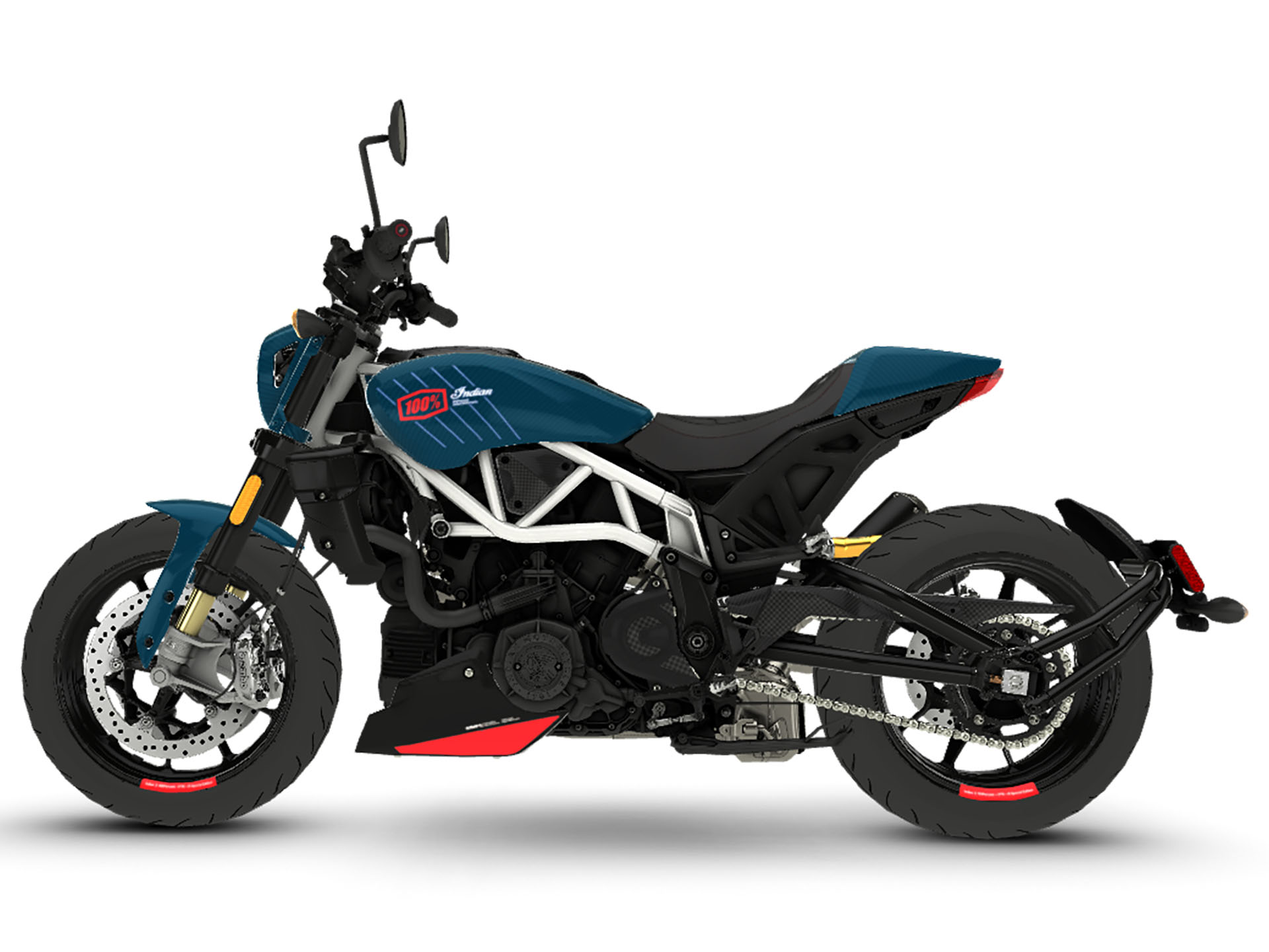 New 2024 Indian Motorcycle FTR X 100 R Carbon Blue Candy Carbon Motorcycles in Farmington NY