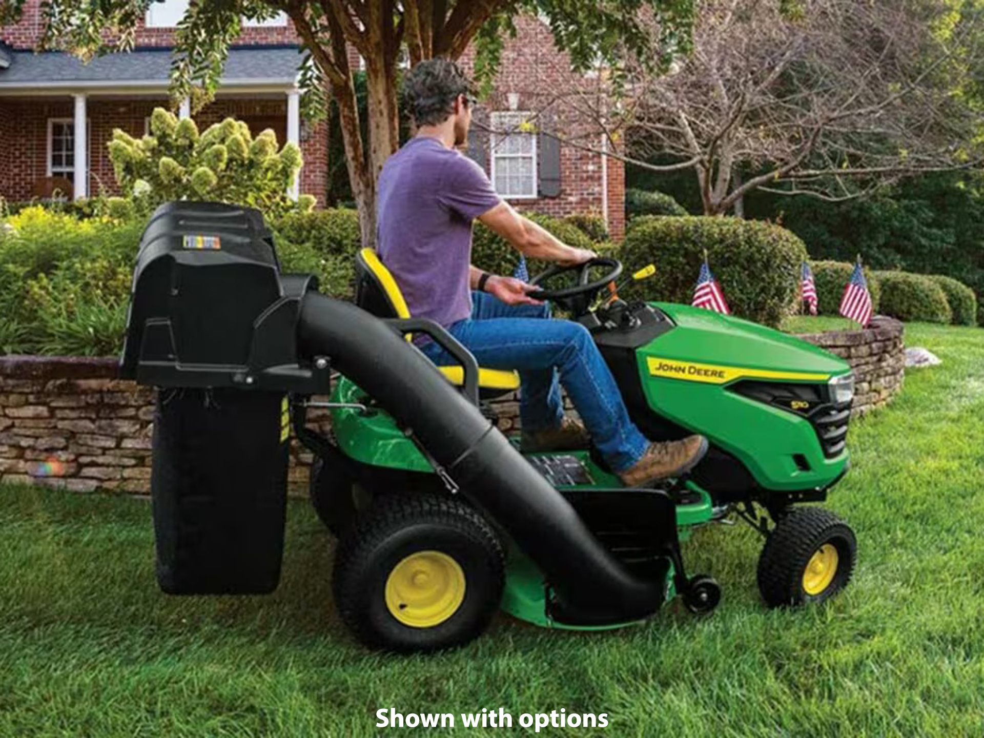 New 2025 John Deere S110 42 19 hp Green Yellow Lawn Mowers