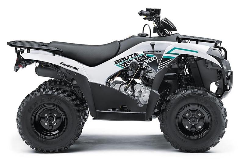 New 2023 Kawasaki Brute Force 300 Bright White ATVs in La Marque TX Mainland Cycle Center LLC Stock