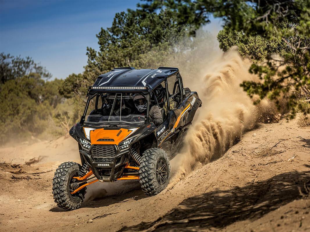 New 2023 Kawasaki Teryx KRX4 1000 eS Metallic Flat Raw
