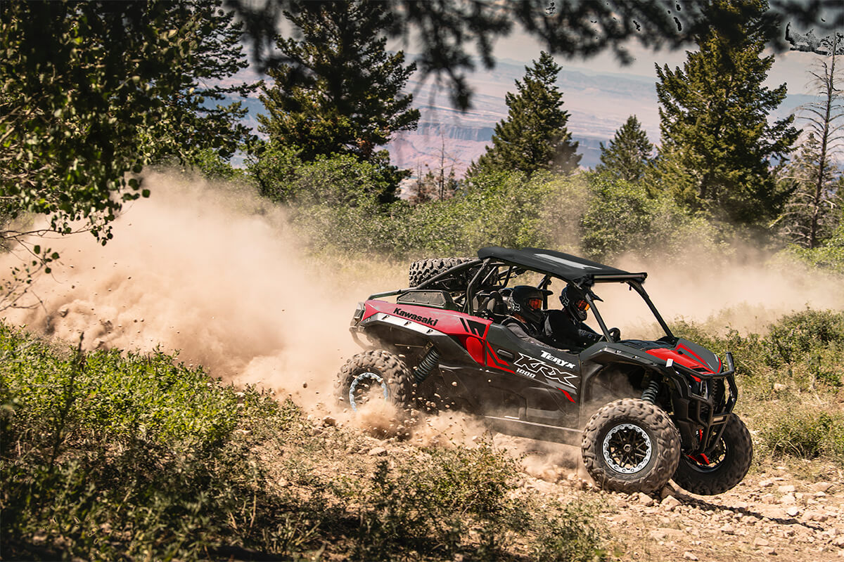 New 2023 Kawasaki Teryx KRX 1000 Sunbeam Red / Metallic Onyx Black