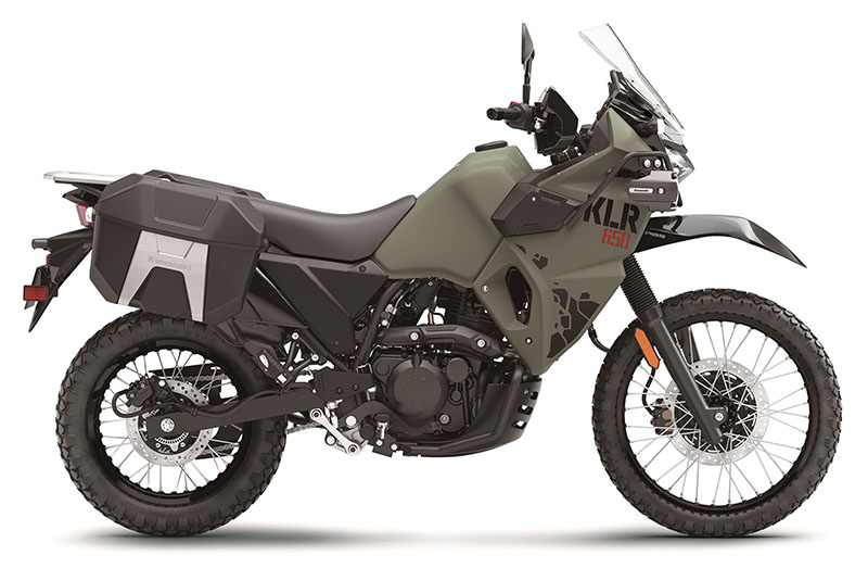 New 2024 Kawasaki KLR 650 Adventure ABS Pearl Matte Sage Green Motorcycles in Plymouth MA
