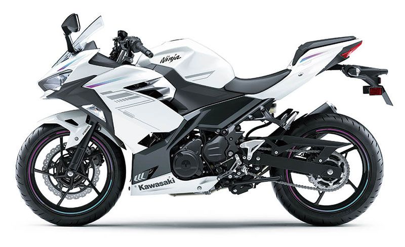 New 2023 Kawasaki Ninja 400 ABS Pearl Blizzard White Metallic Carbon Gray Motorcycles in La Marque TX Mainland Cycle Center LLC Stock