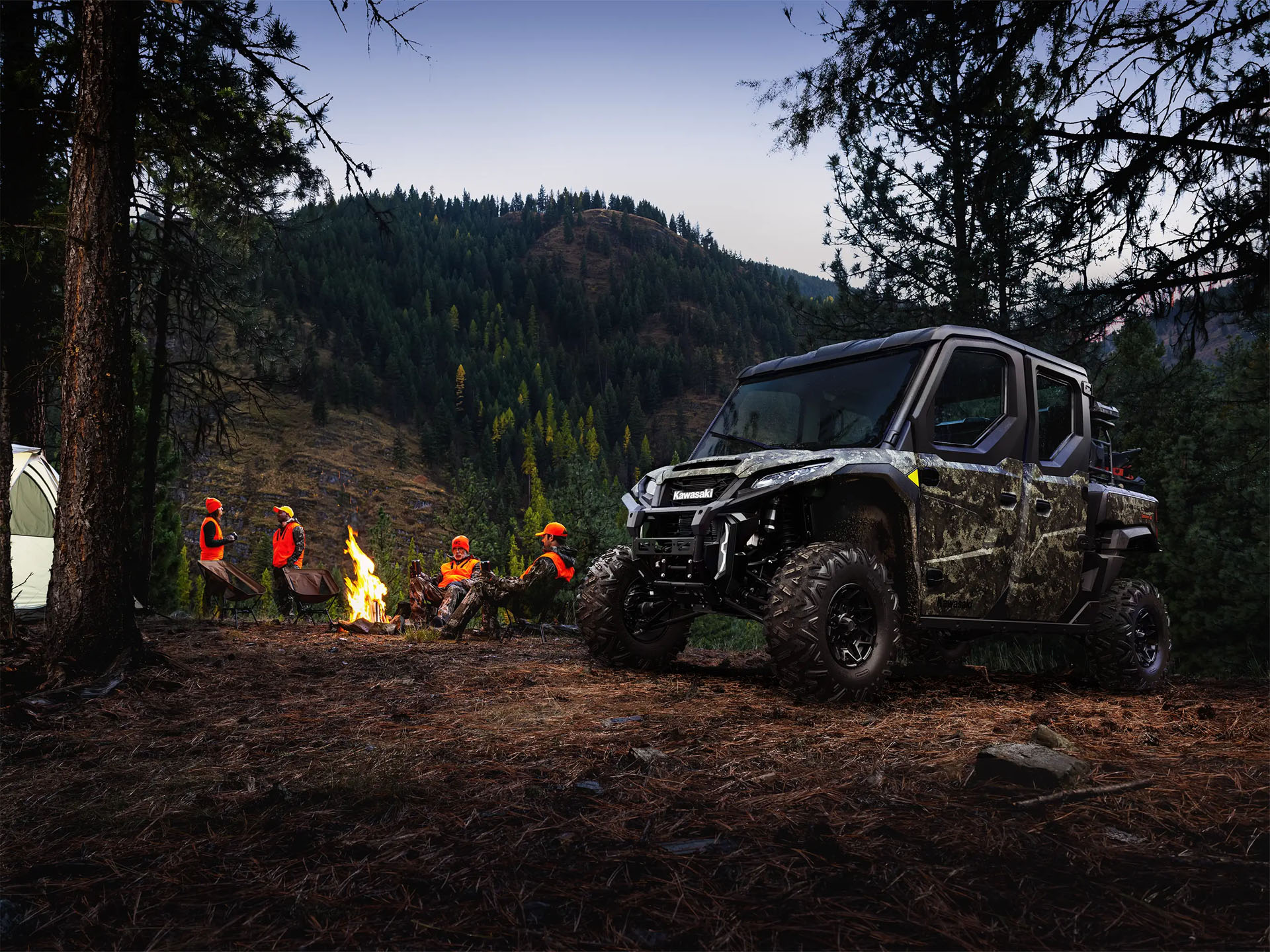 New 2026 Kawasaki RIDGE CREW HVAC Camo TrueTimber Strata | Utility