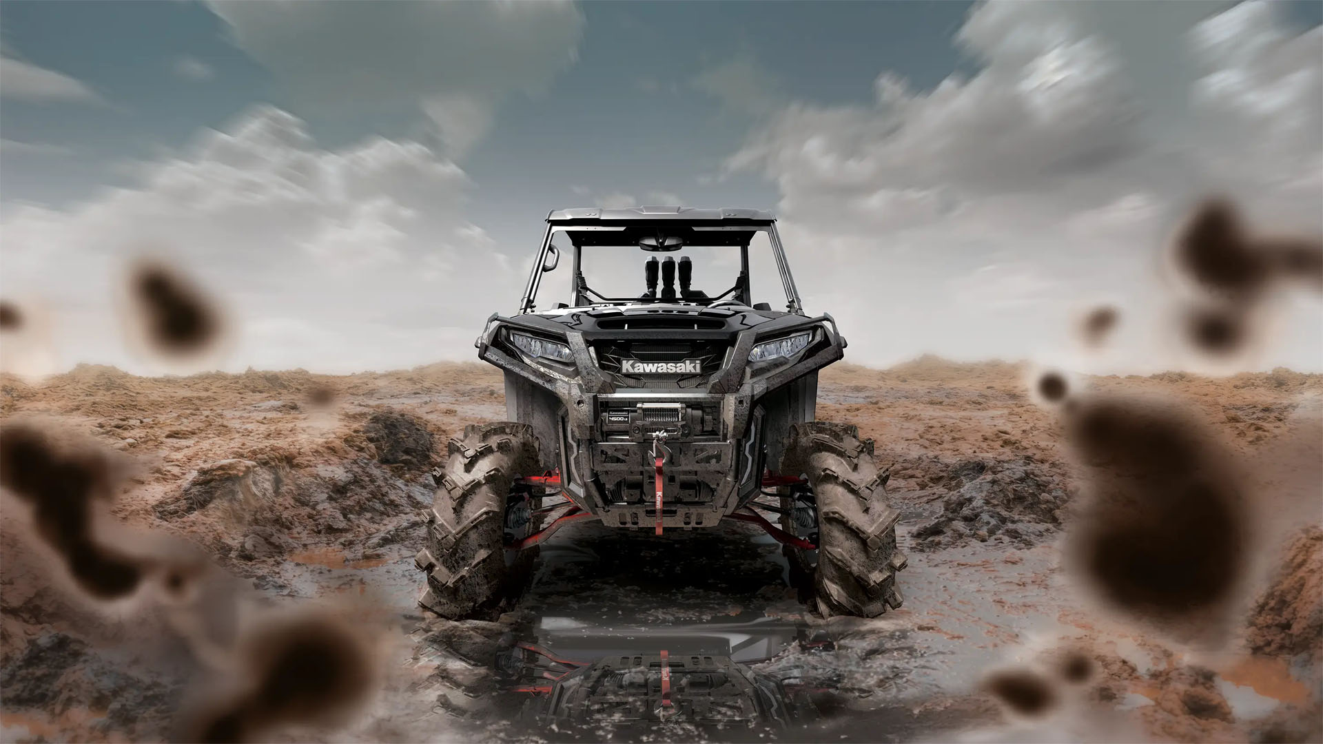 New 2027 Kawasaki RIDGE® CREW Lifted Edition Sunbeam Red / Super