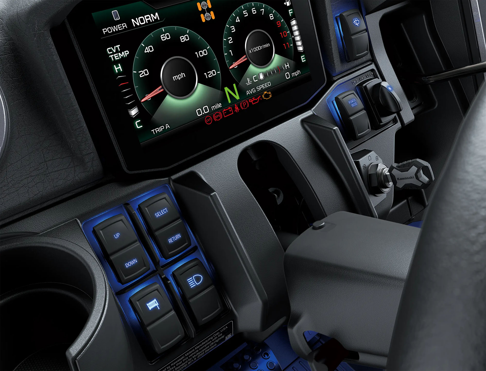 New 2027 Kawasaki RIDGE® Platinum Ranch Edition HVAC Metallic Deep