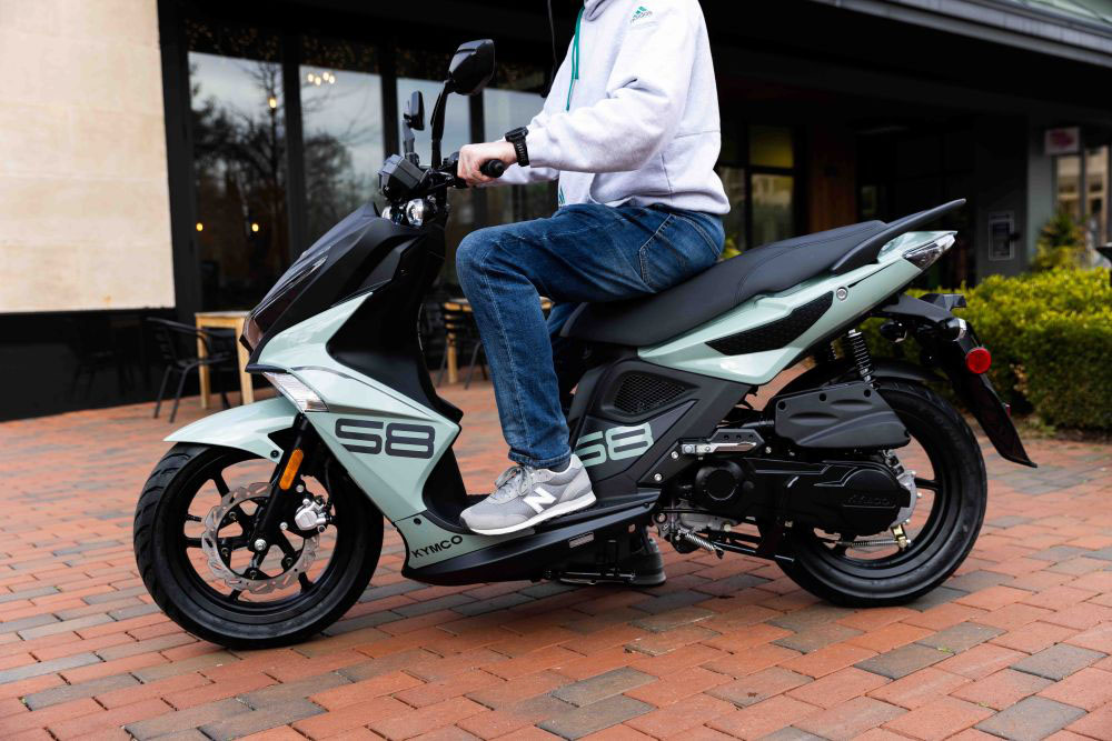New 2026 Kymco Super 8 50R Light Sage Green | Scooters in Jasper