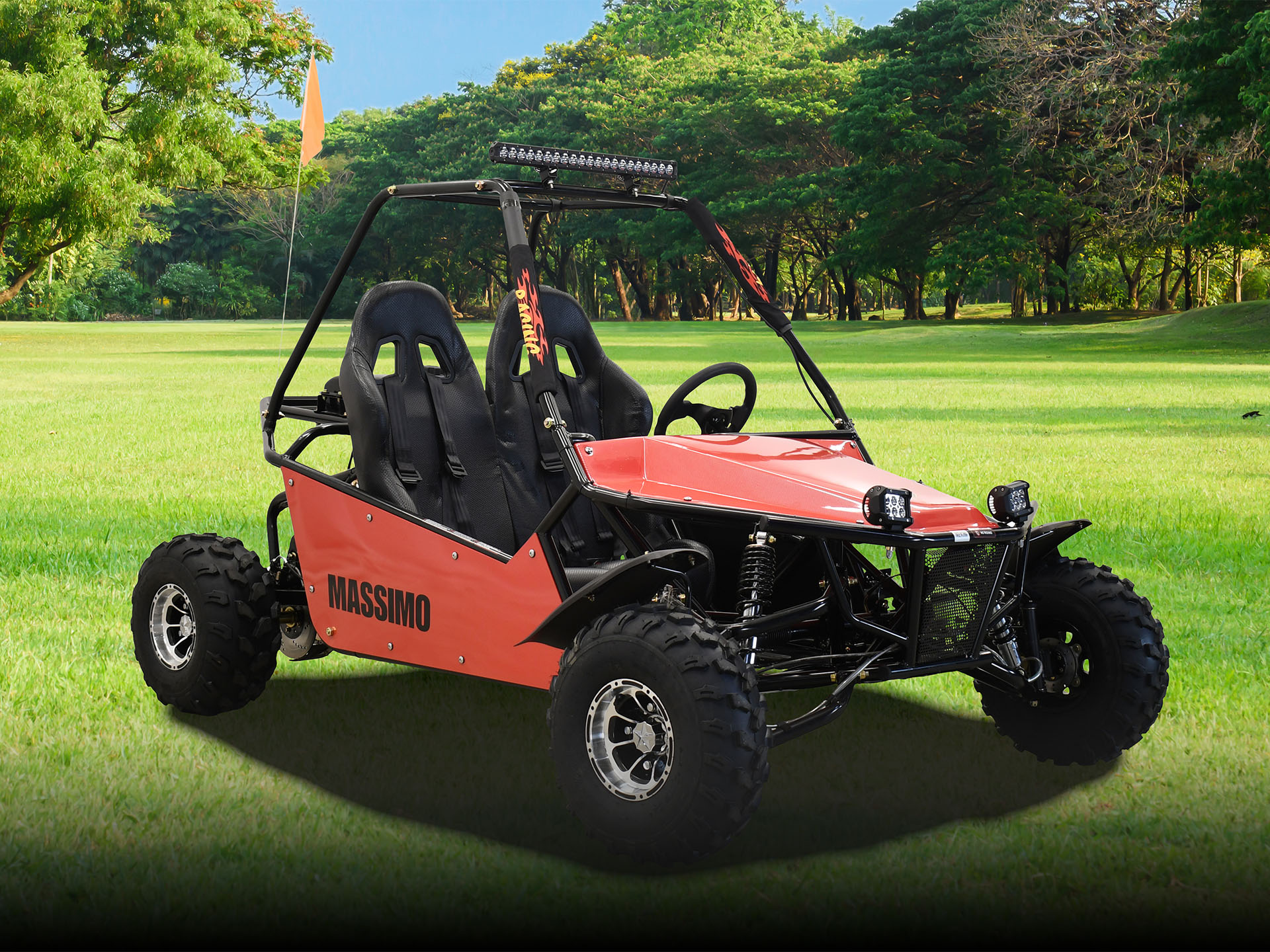 New 2024 Massimo GKM 200 Red Go Karts For Sale in Savannah Georgia Hawg s Golf Cart ATV Savannah