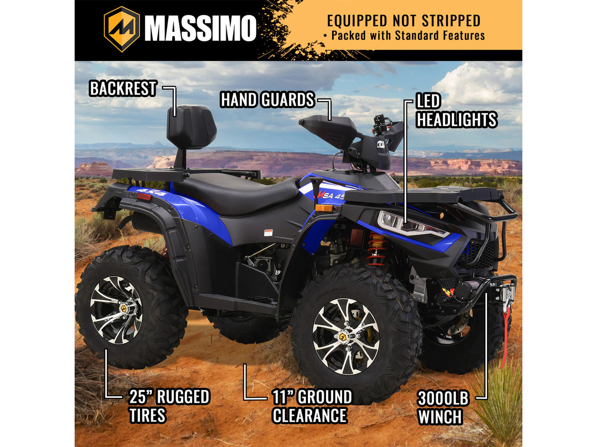 New 2025 Massimo MSA 450F ATVs in Douglas, GA