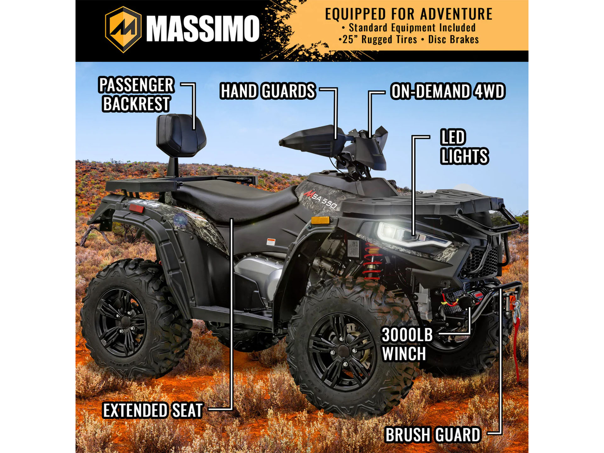 New 2025 Massimo MSA 550 ATVs in Douglas, GA