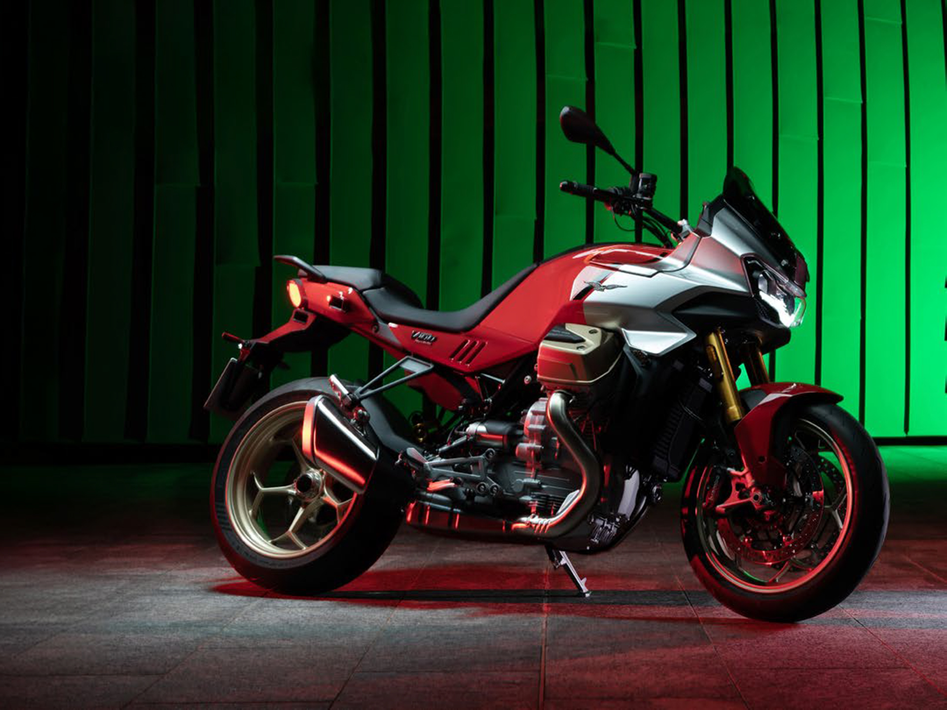 New 2025 Moto Guzzi V100 Mandello S Specs Photos Price For Sale in Elk Grove CA Verde Ghiaccio