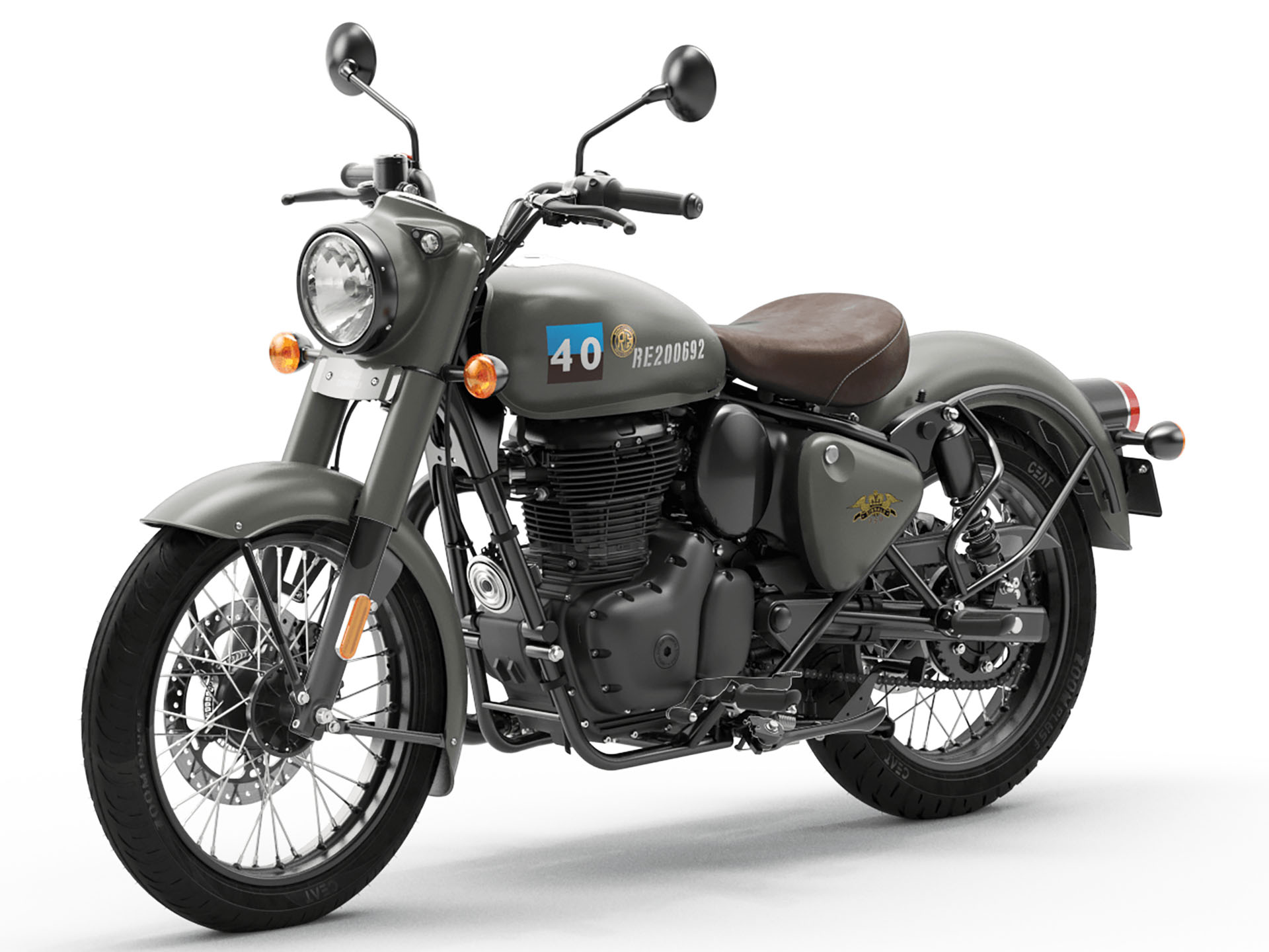 New 2024 Royal Enfield Classic 350 Signals Marsh Grey Motorcycles in Austin TX
