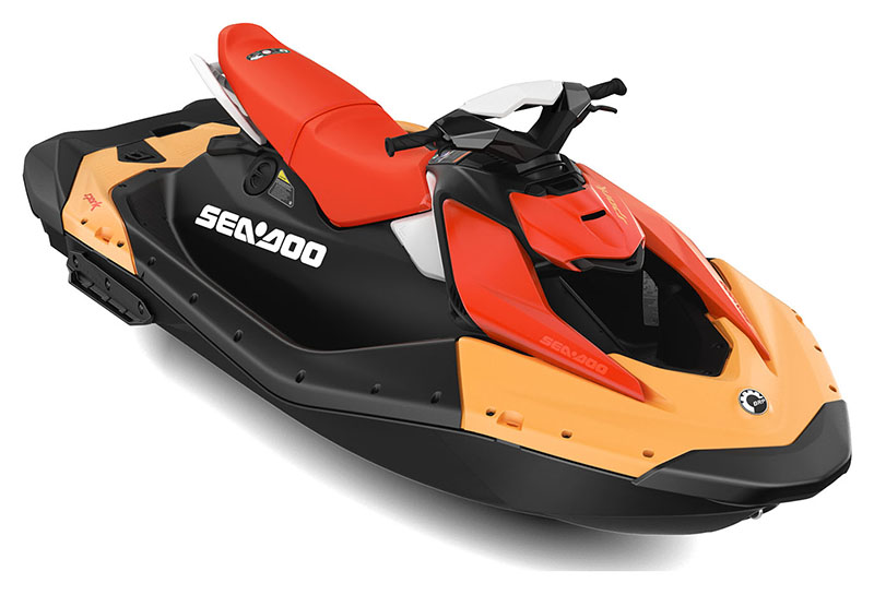 2024 Sea-Doo Spark 3up 90 hp iBR in Sunrise Orange / Dragon