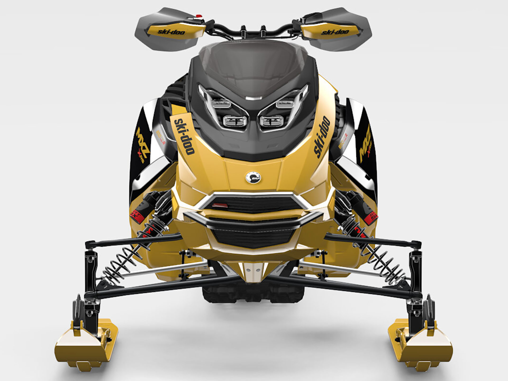 New 2025 Ski-Doo MXZ X-RS w/ Competition Package 850 E-TEC Turbo R SHOT w/  Smart-Shox RipSaw II 2-Ply 1.25 Neo Yellow / Black | Snowmobiles in Hillman  MI |