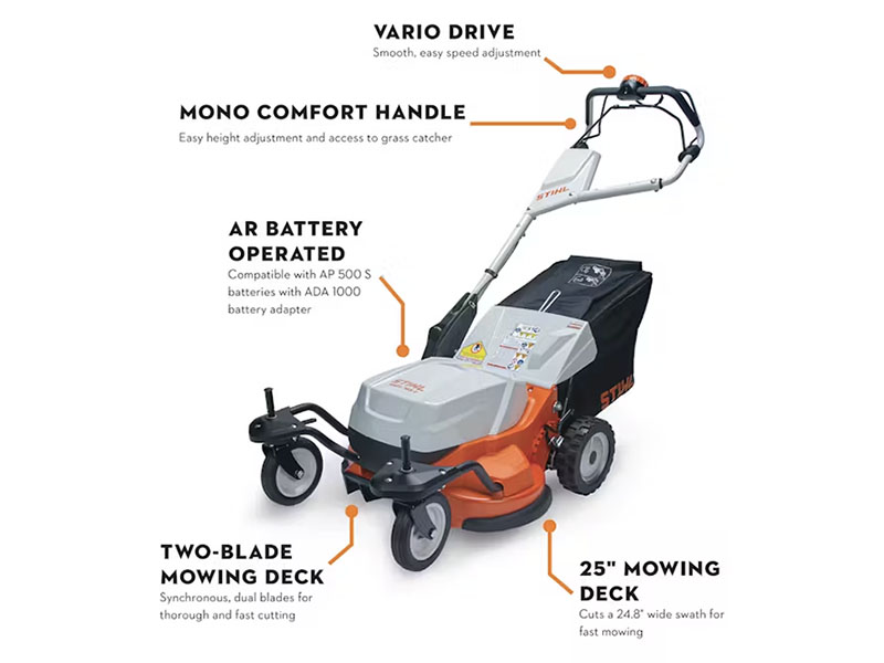 Stihl RMA 765 V 25 in. Self-Propel w/ AR 3000 & AL 501 in Saint Maries, Idaho - Photo 2