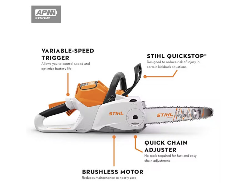 Stihl MSA 160 C-B 14 in. Bar w/ AP 500 S Battery & AL 300 Charger in Calmar, Iowa - Photo 3