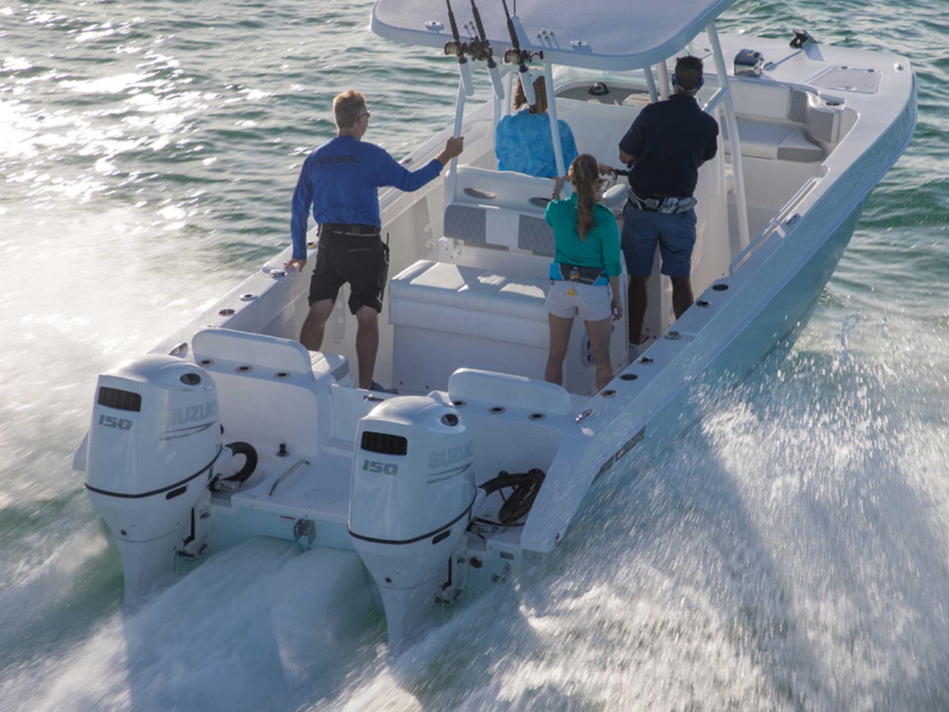 New Suzuki Marine DF150APX Drive by Wire Boat Engines in