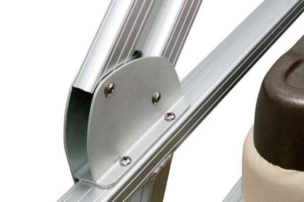 A 2-inch frame for the Bimini top joins a 2-inch top rail for added strength and durability. - Photo 15