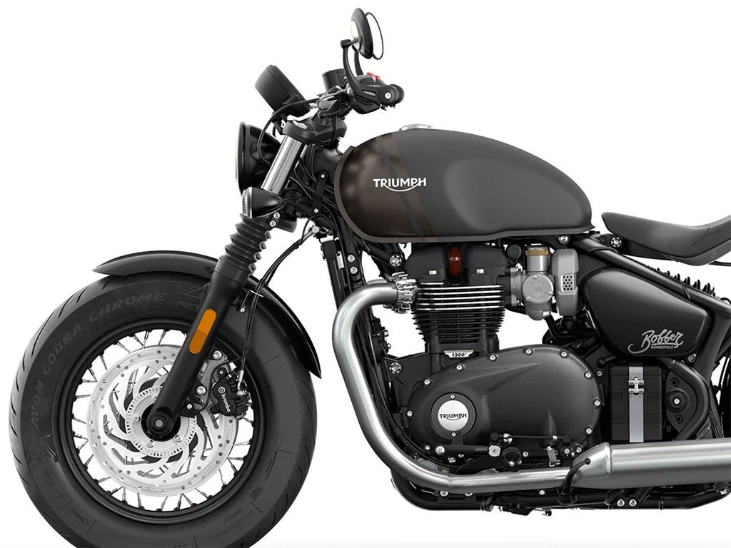 New 2024 Triumph Bonneville Bobber Jet Black Ash Gray Motorcycles in Roswell GA