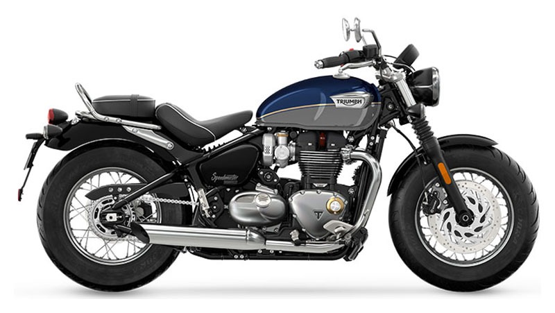 New 2024 Triumph Bonneville Speedmaster Motorcycles in Indianapolis IN Pacific Blue Silver Ice