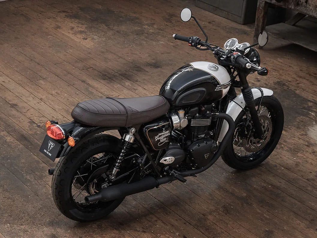New 2024 Triumph Bonneville T120 Black DGR Limited Edition Motorcycles in Indianapolis IN Crystal White Phantom Black
