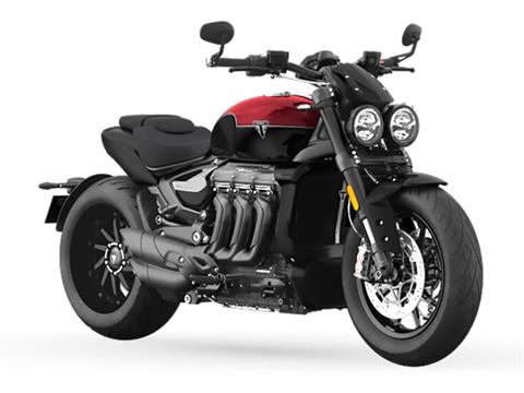 New 2025 Triumph Rocket 3 Storm R Motorcycles in Indianapolis IN Carnival Red Sapphire Black